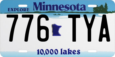MN license plate 776TYA