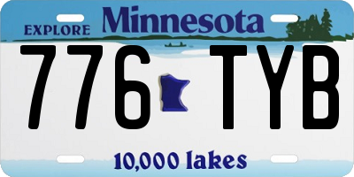 MN license plate 776TYB