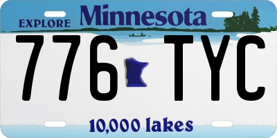 MN license plate 776TYC
