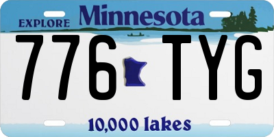 MN license plate 776TYG