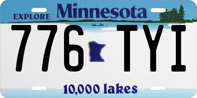 MN license plate 776TYI