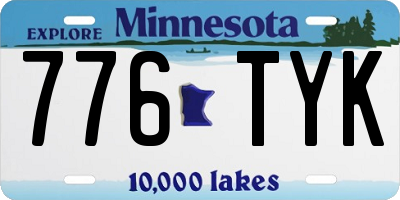 MN license plate 776TYK