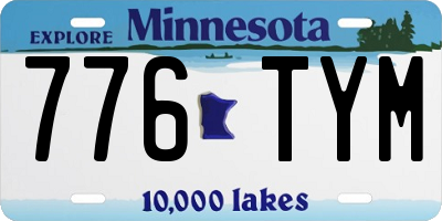 MN license plate 776TYM