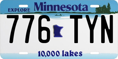 MN license plate 776TYN