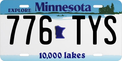 MN license plate 776TYS