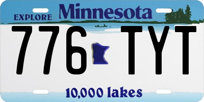 MN license plate 776TYT