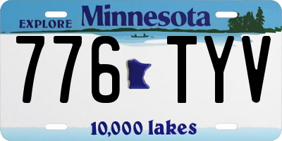 MN license plate 776TYV