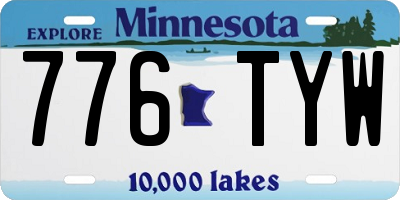 MN license plate 776TYW