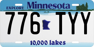 MN license plate 776TYY