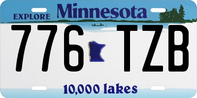MN license plate 776TZB