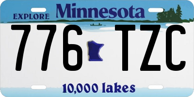 MN license plate 776TZC