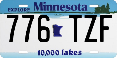 MN license plate 776TZF