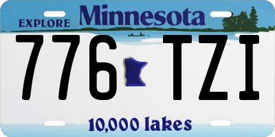 MN license plate 776TZI