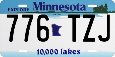 MN license plate 776TZJ