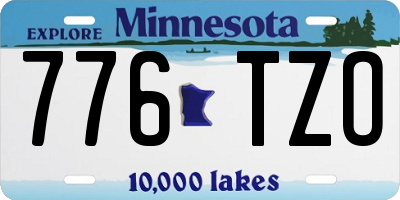 MN license plate 776TZO