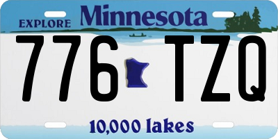 MN license plate 776TZQ