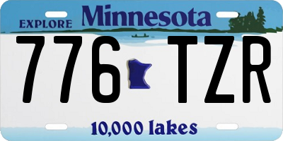 MN license plate 776TZR