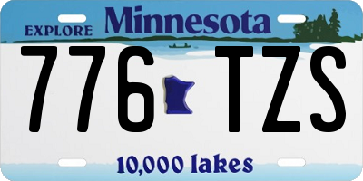 MN license plate 776TZS