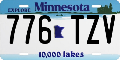 MN license plate 776TZV