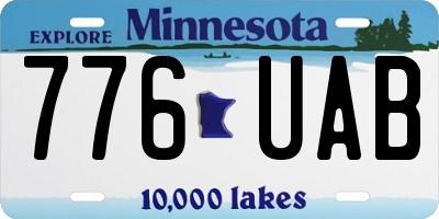 MN license plate 776UAB