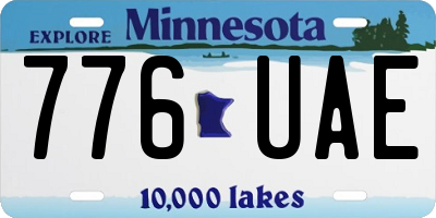 MN license plate 776UAE