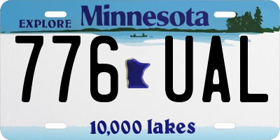 MN license plate 776UAL