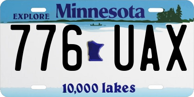 MN license plate 776UAX
