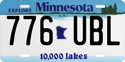 MN license plate 776UBL