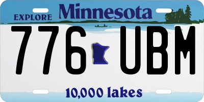 MN license plate 776UBM