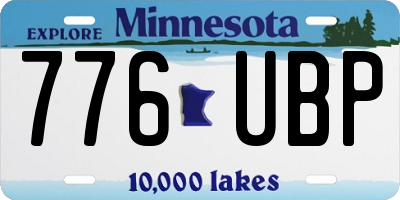 MN license plate 776UBP