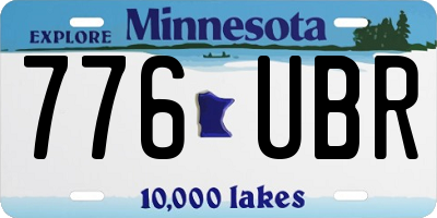 MN license plate 776UBR