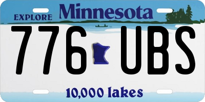 MN license plate 776UBS