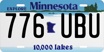 MN license plate 776UBU