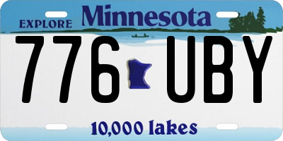 MN license plate 776UBY