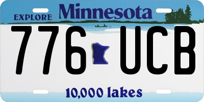 MN license plate 776UCB