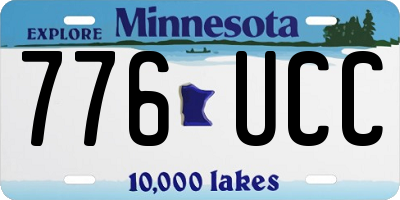 MN license plate 776UCC