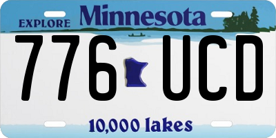 MN license plate 776UCD
