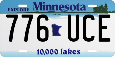 MN license plate 776UCE
