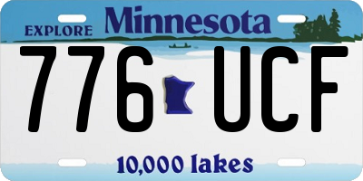 MN license plate 776UCF