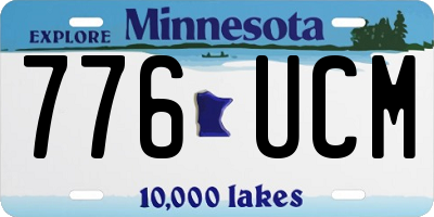MN license plate 776UCM
