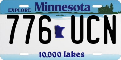 MN license plate 776UCN