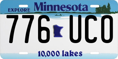 MN license plate 776UCO