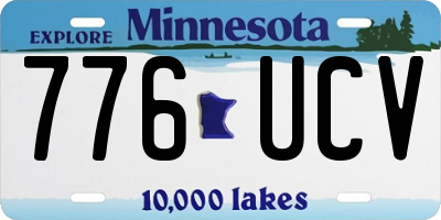 MN license plate 776UCV