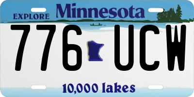 MN license plate 776UCW