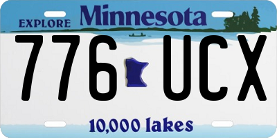 MN license plate 776UCX