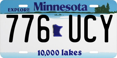 MN license plate 776UCY