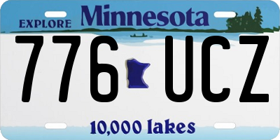 MN license plate 776UCZ