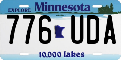 MN license plate 776UDA