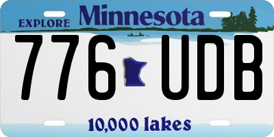 MN license plate 776UDB