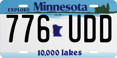 MN license plate 776UDD